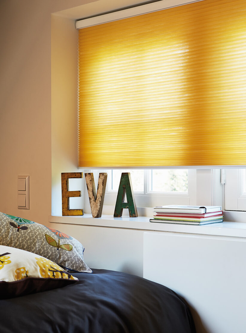 Yellow Honeycomb Blinds