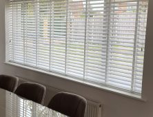 Faux wood blinds