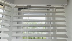 Faux wood blinds