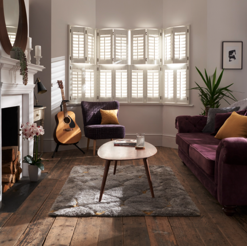 Living room shutters