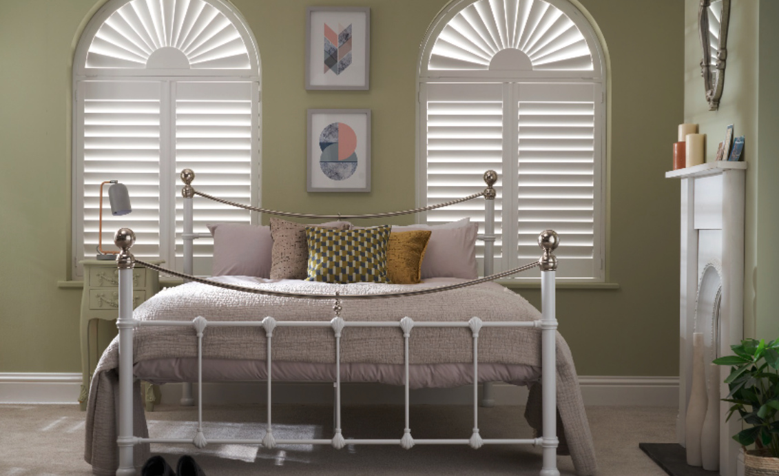 Plastic arched window shutters